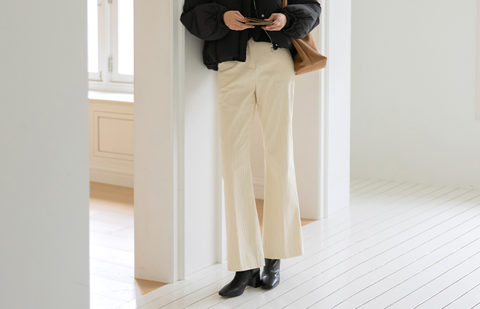 Corduroy Boot-Cut Pants