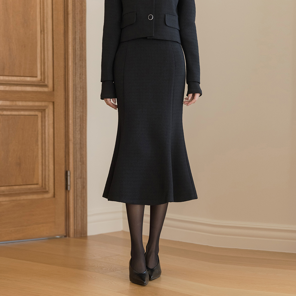 Ivy pearl Tweed Mermaid Set-up Skirt