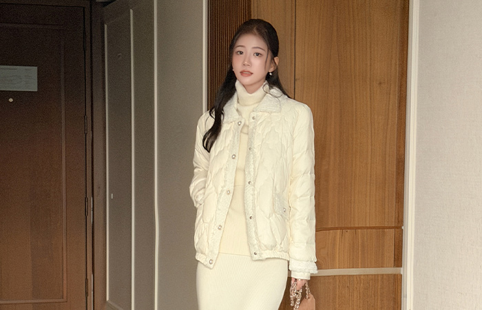 Duck Down Tweed Color Combination Pearl Padding