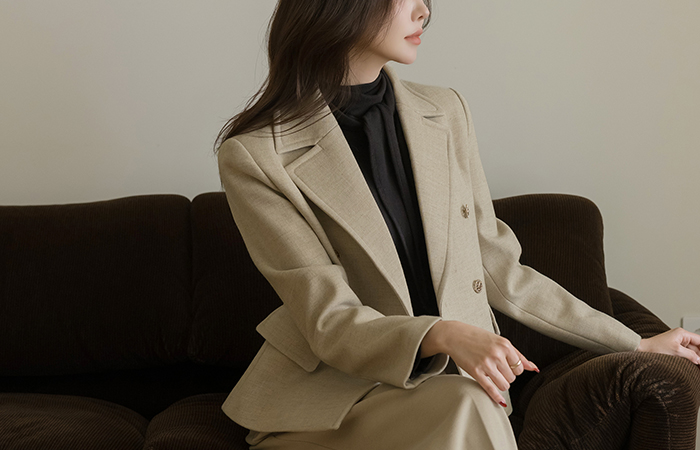 Classic Tailored Polo Wool Jacket