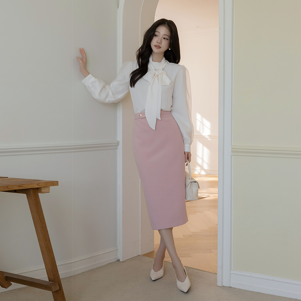 Buckle Point H-line Fleece Skirt