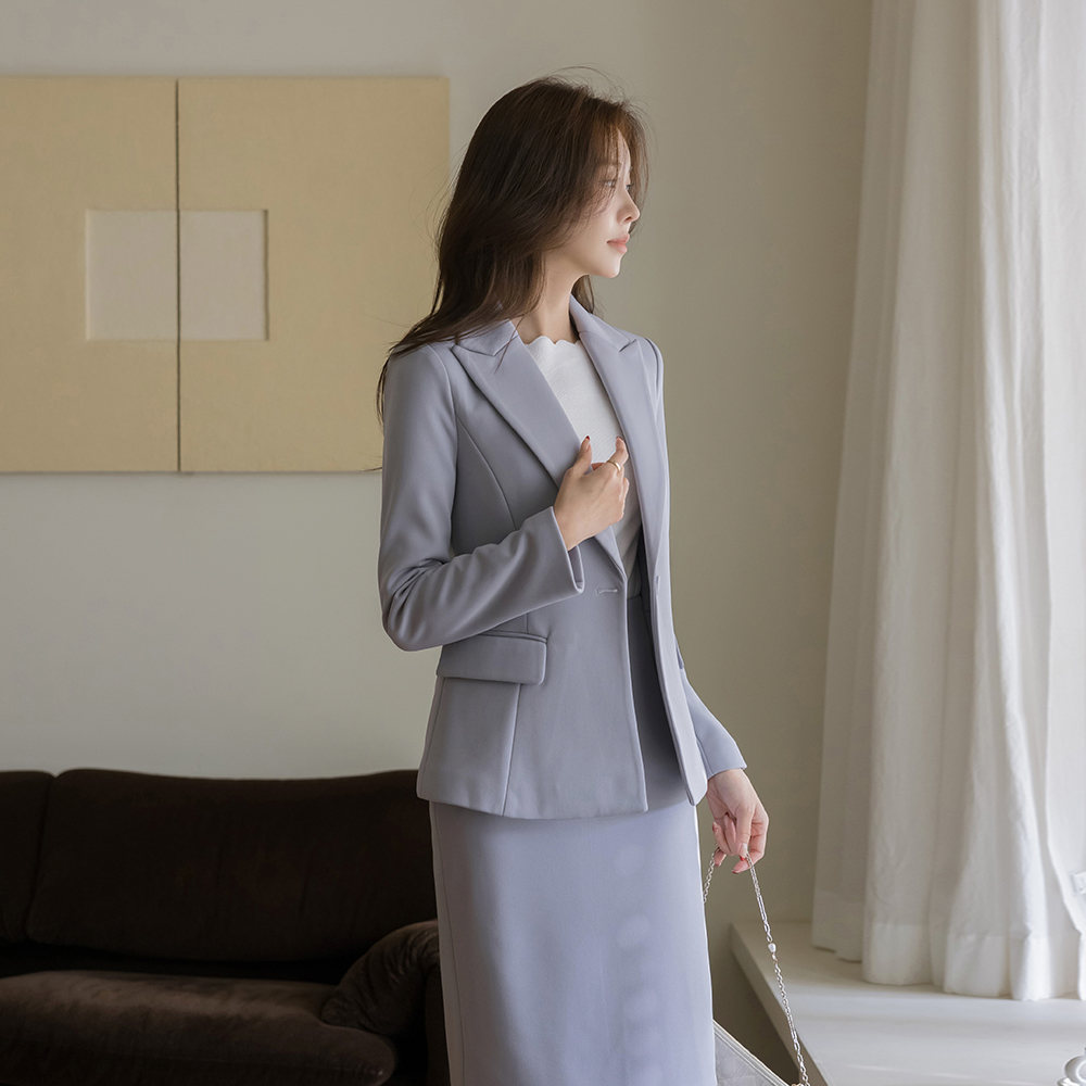 Modern One-Button Span Set-up Jacket