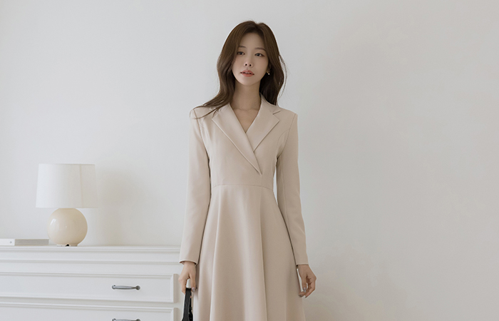 Tailored Polo A-line Dress(+Belt)