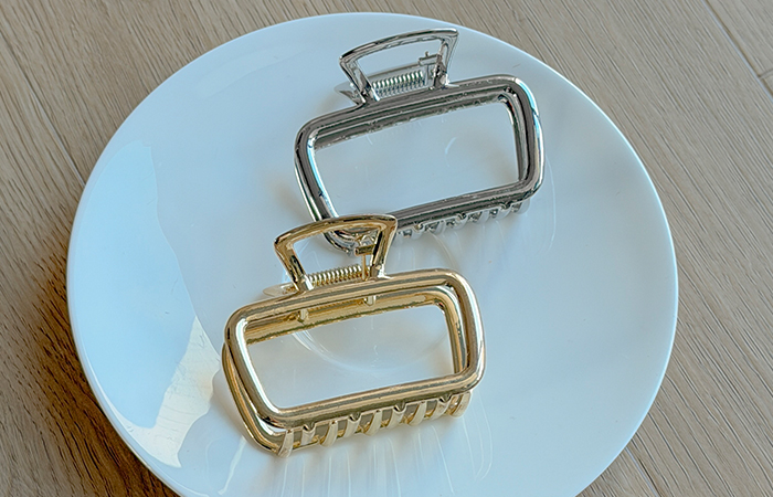 Square Metal Mini Hair Clip