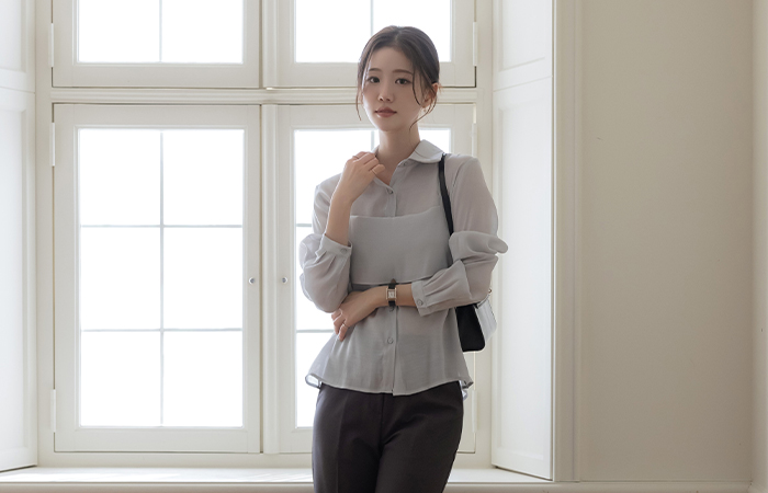 Polo Blouse&Bustier SET