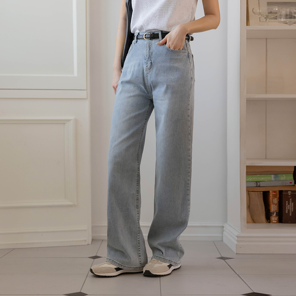 Cotton Stretchy-Waist Slim Fit Span Pants (Short/Longver)