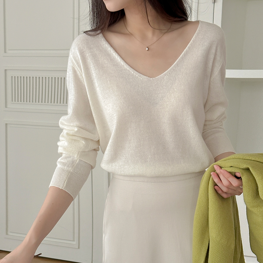 Fine Wool VNeck 스탠다드핏 Knit