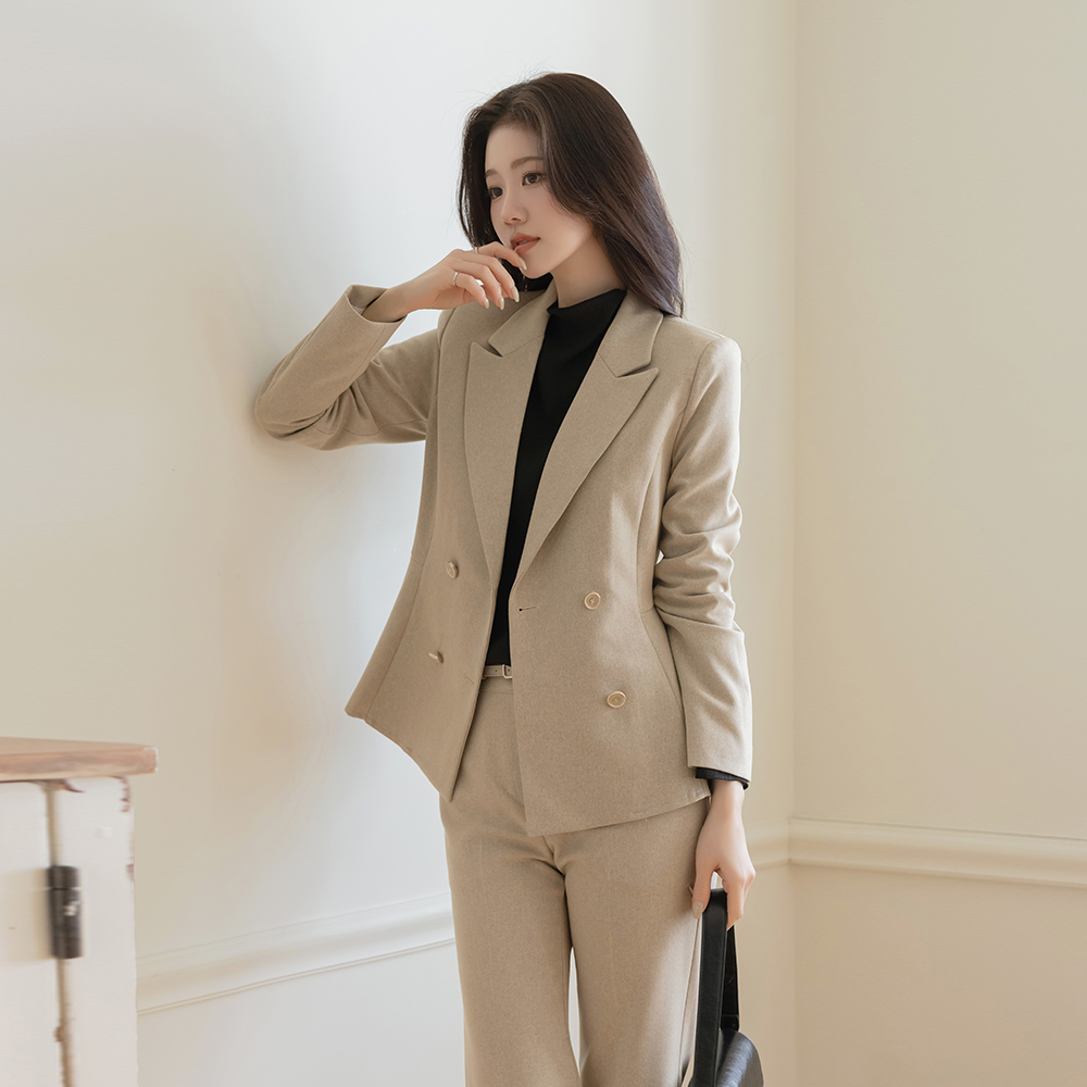 Tailored collar Peplum Set-up Jacket