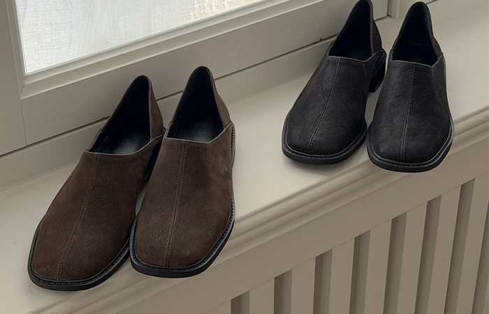 Modern Square Backless Loafer Shoes