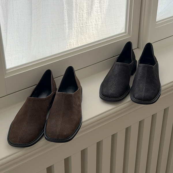 Modern Square Backless Loafer Shoes