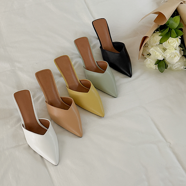 Spring Color VLine Mule Heels