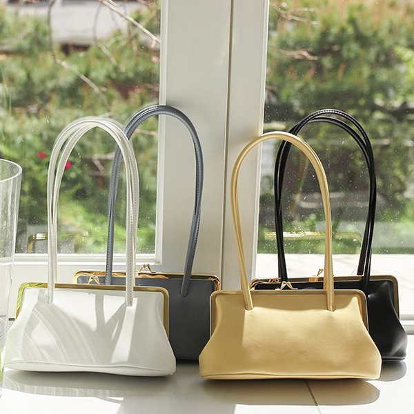 Gold Metal Frame Pastel Shoulder Bag