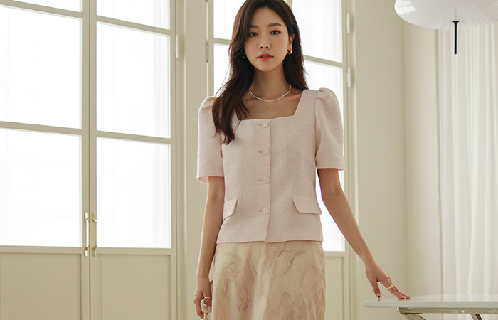 Modern Lady Shining Tweed Jacket