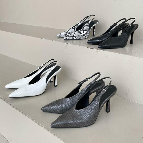 Python Pattern Patterns Stiletto SlingBack Heels
