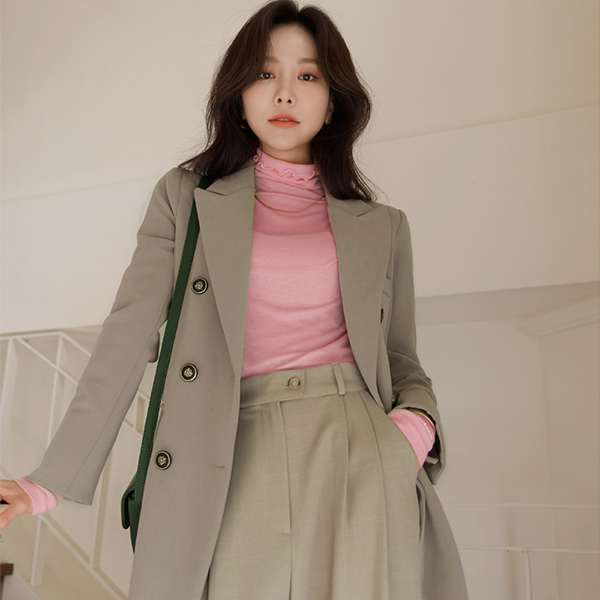 Classic&Formal Style Double-button Coat