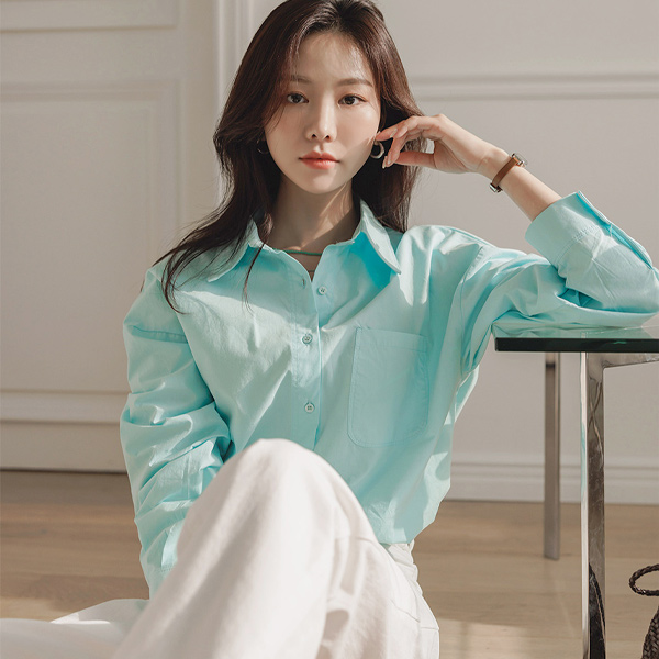 Special Color Point loose fit Cotton Shirt