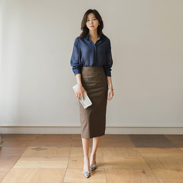 Summer Solid Modern H-line Skirt