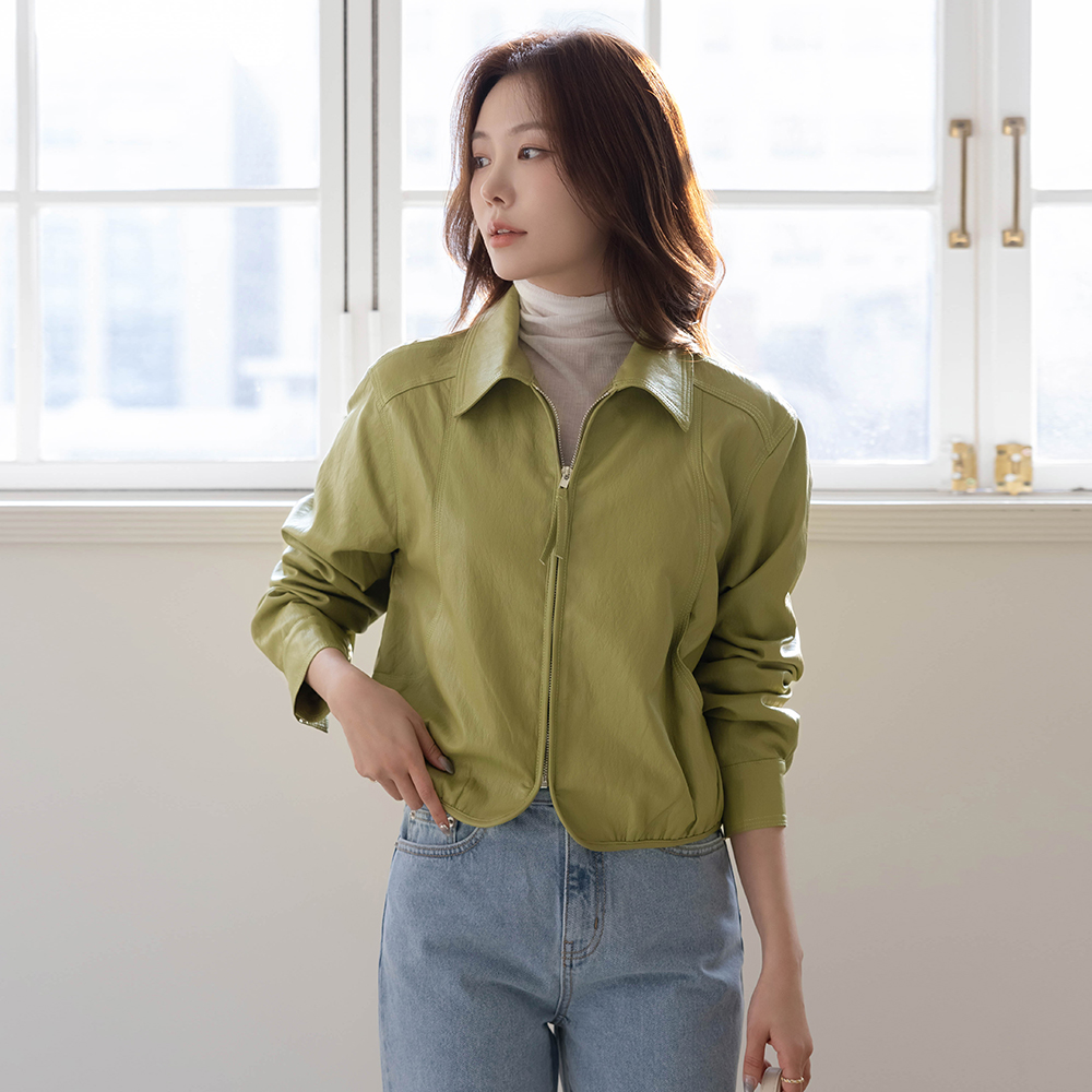 Polo Stitch Point Leather Jacket