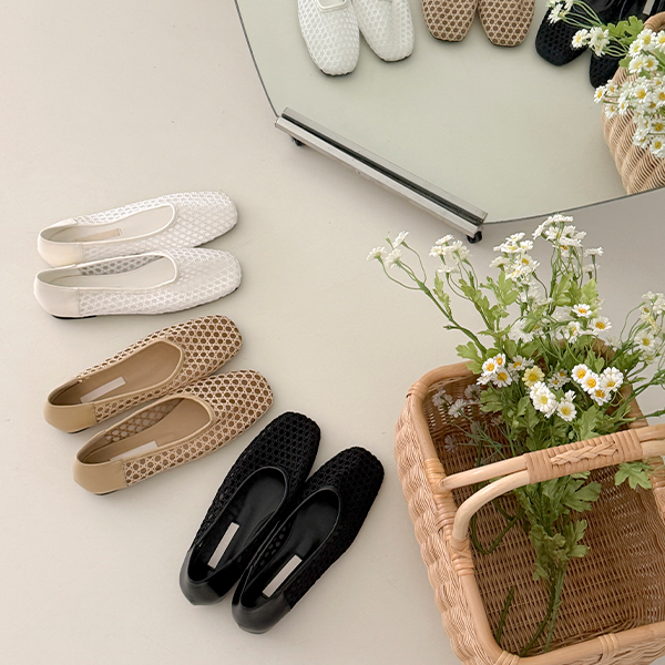 Natural Weaving Flat shoes