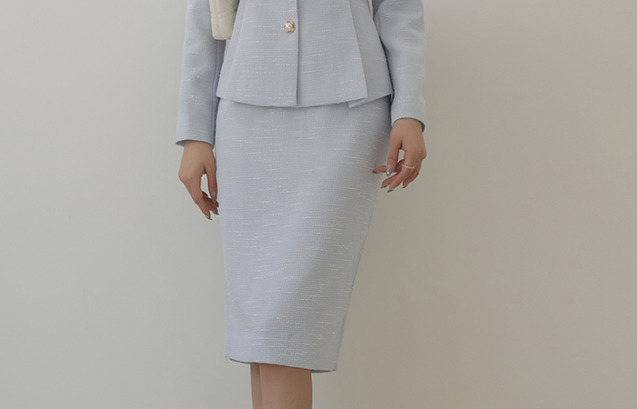 Rya H-line Tweed Span Set-up Skirt