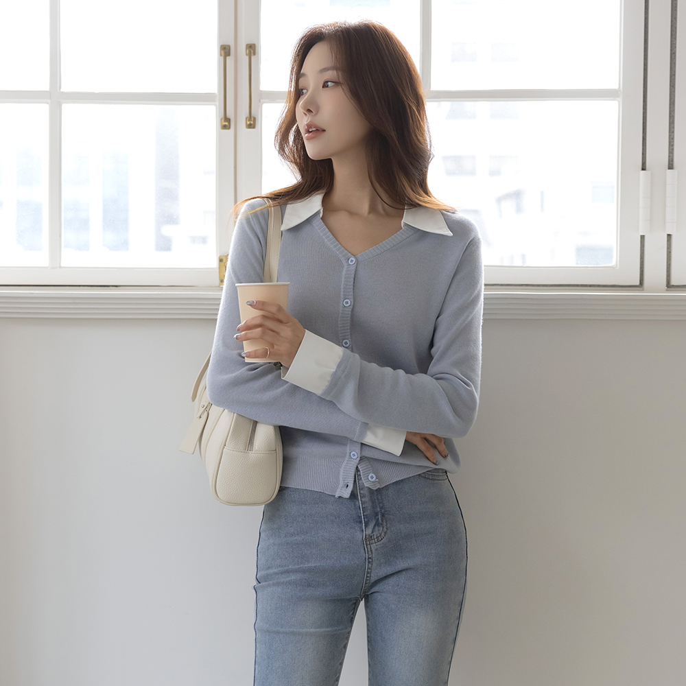 Shirt Layering Knit Cardigan