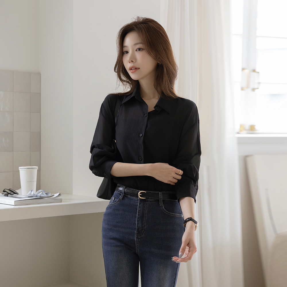 light See-through Skily Tencel Shirt