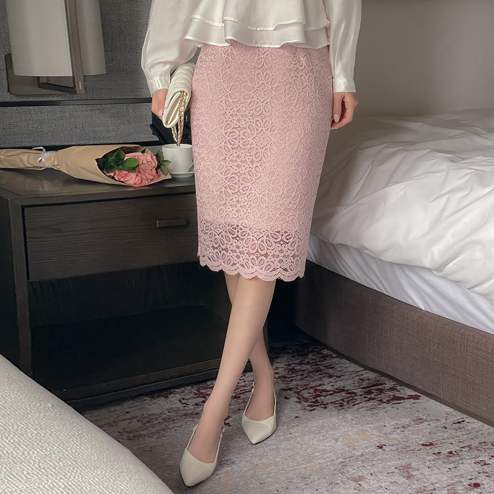 Lace Wave H-line Skirt