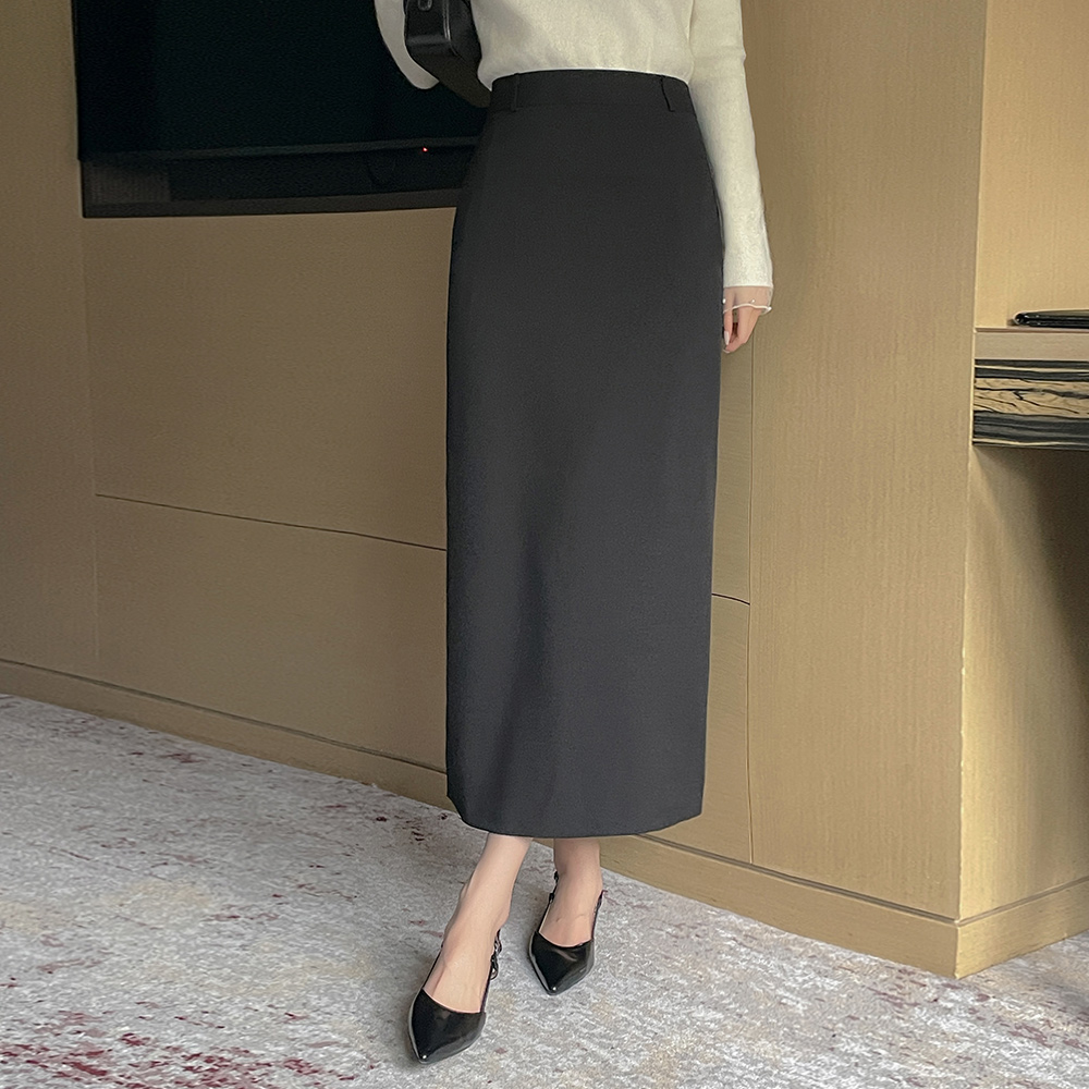 Modern Bag Pocket H-line Long Skirt
