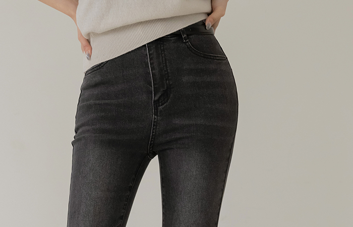 Length repair NO! Diet Fit Boot-Cut Span Denim Pants (Short/Middle/Longver)