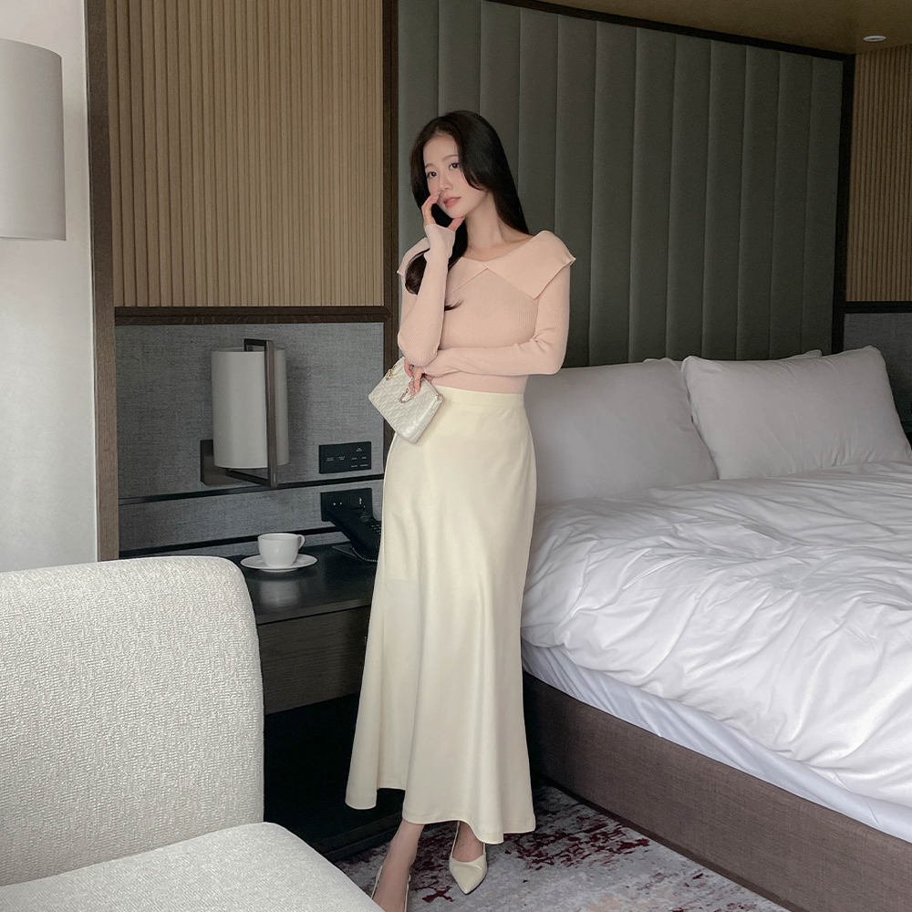 Corduroy Off Shoulder Knit