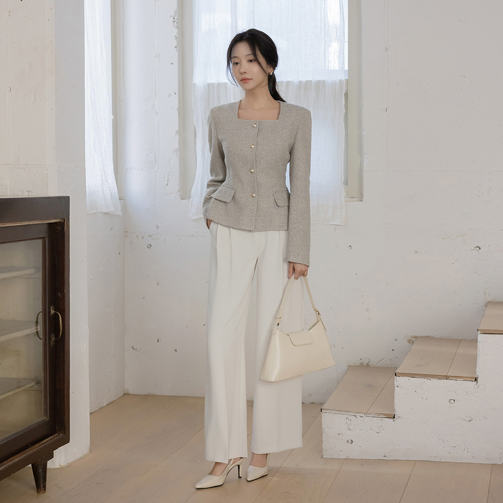 Elegance Side Zipper Wide Slacks (Spring)Ⅱ