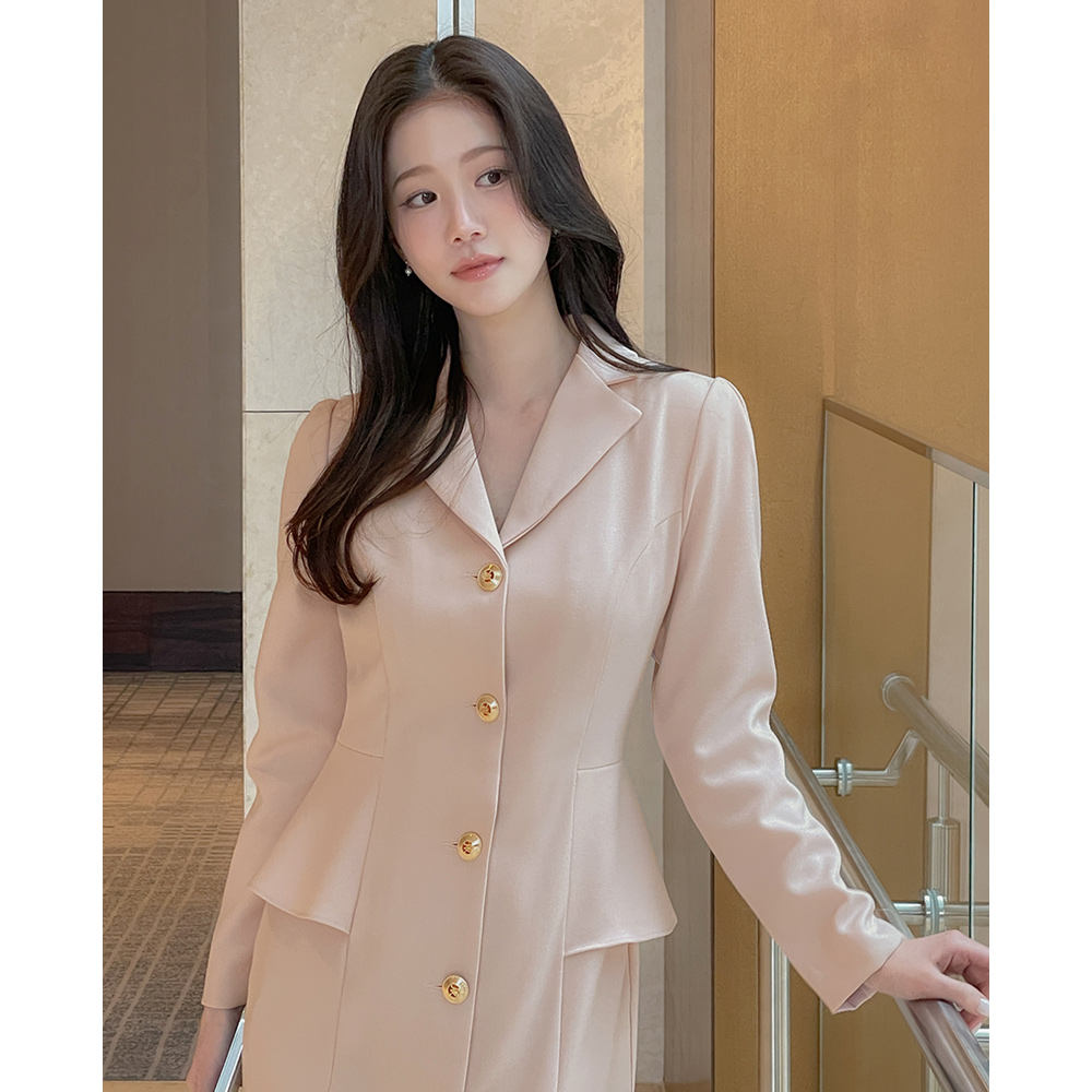 Peplum Style H-line Puff Dress