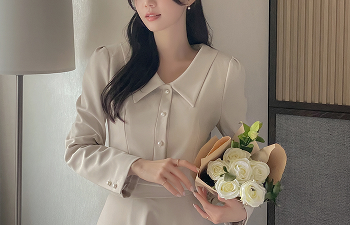 Grace Polo Pearl Crop Set-up Jacket