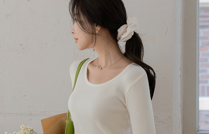 센느 Basic UNeck Corduroy Knit