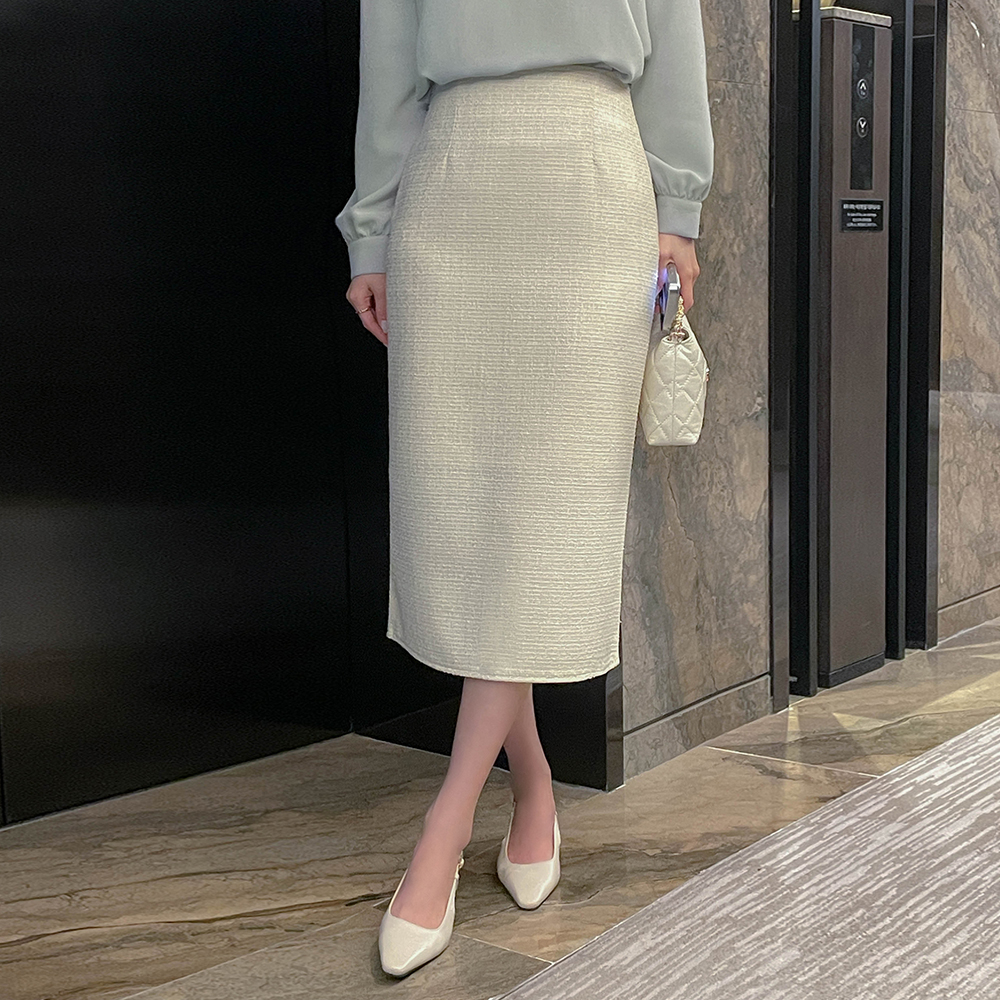 Spring Tweed H-line Skirt