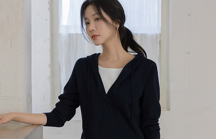 Easy layered Hood Knit