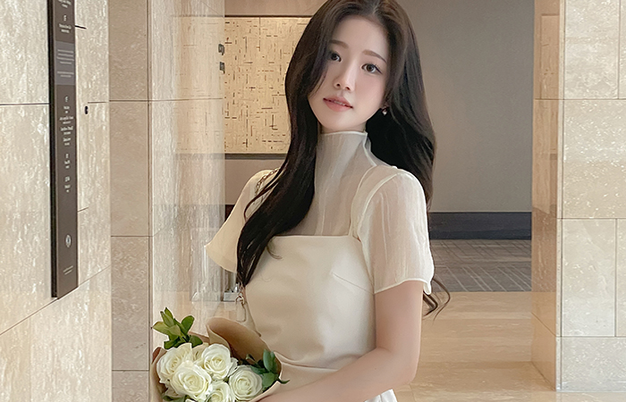 Two-piece Style Shirring Strap Tank-Top Long Dress