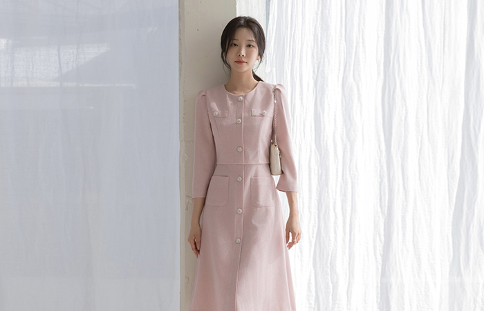 lucy Two-piece Style Tweed Capri Dress