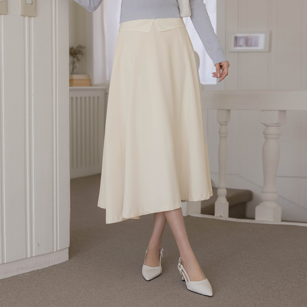 A-line Long Skirt(+Belt)