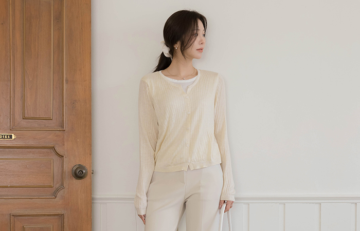 Daisy Inner+Cardigan Corduroy Knit