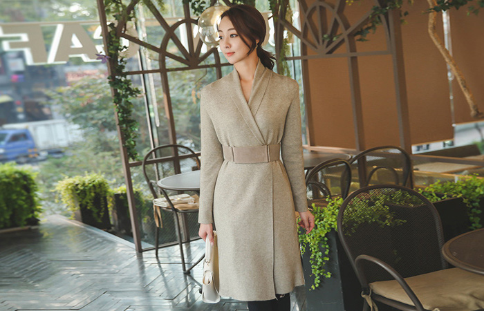 [Scratch]Cashmere Touch Shawl Long Cardigan