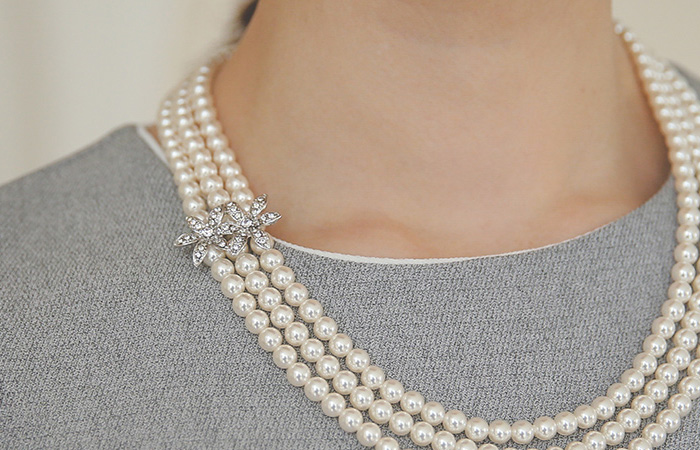 Pearl Necklace triple line