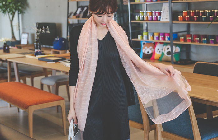 Mash See-through look Long Scarf