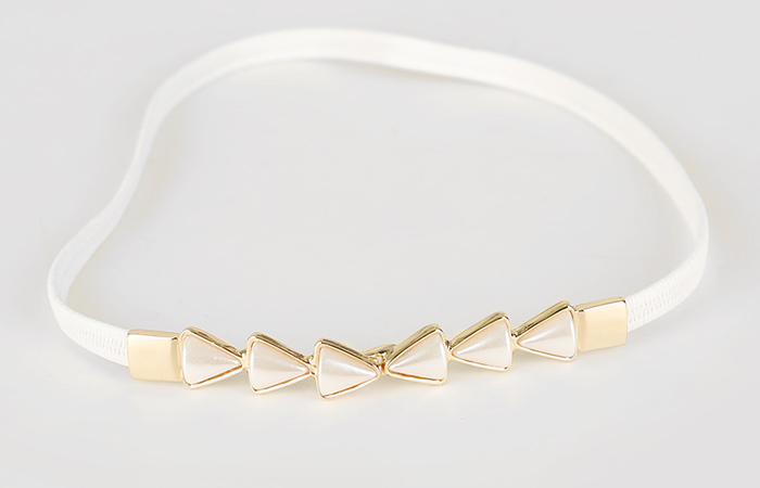 Triangle pearl band Belt