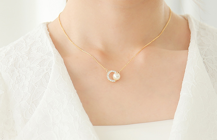 Round cubic Necklace