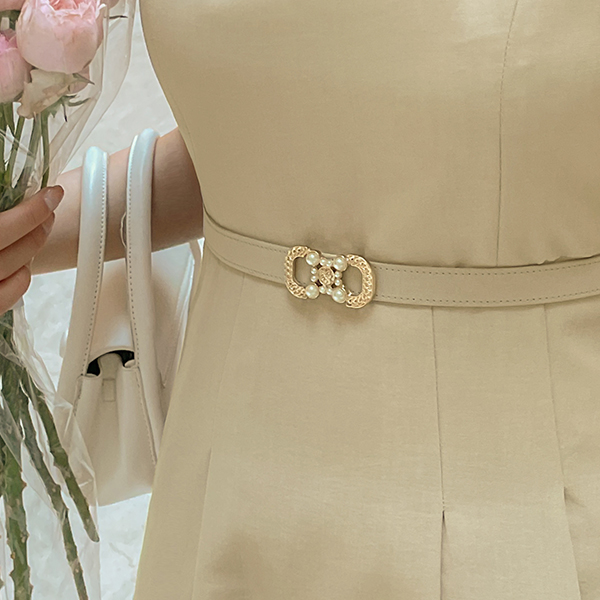 러빈유 Jacket (Set) Flared Dress_Belt