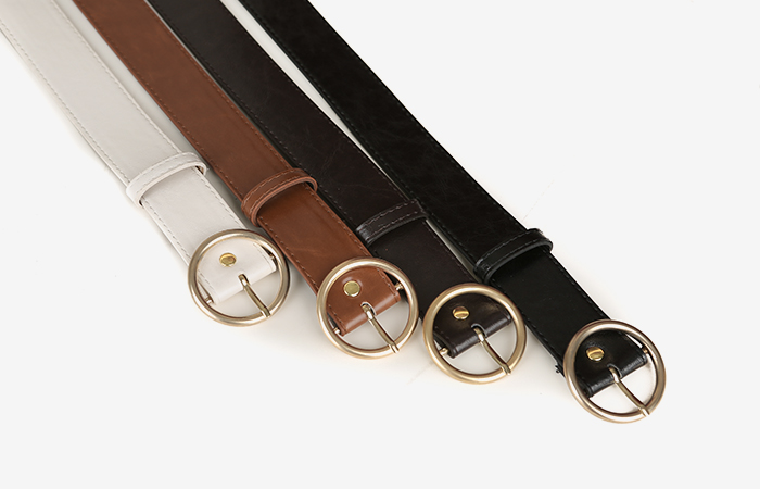 chic gold ring Leather Belt