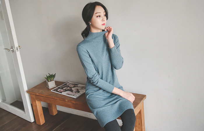 Basic cache Touch Long knit Dress