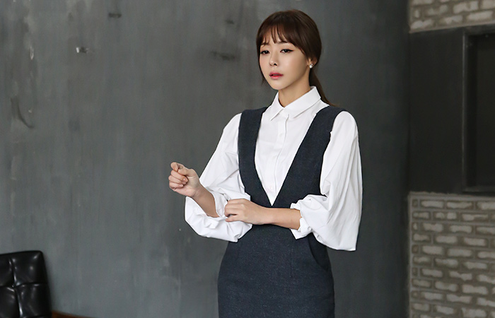 Strap Balloon Blouse (Spring)