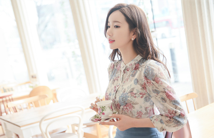 Rose Quartz Flower Blouse